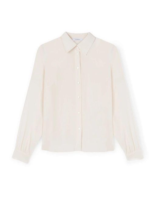 mötivi White Weich fallende hemdbluse
