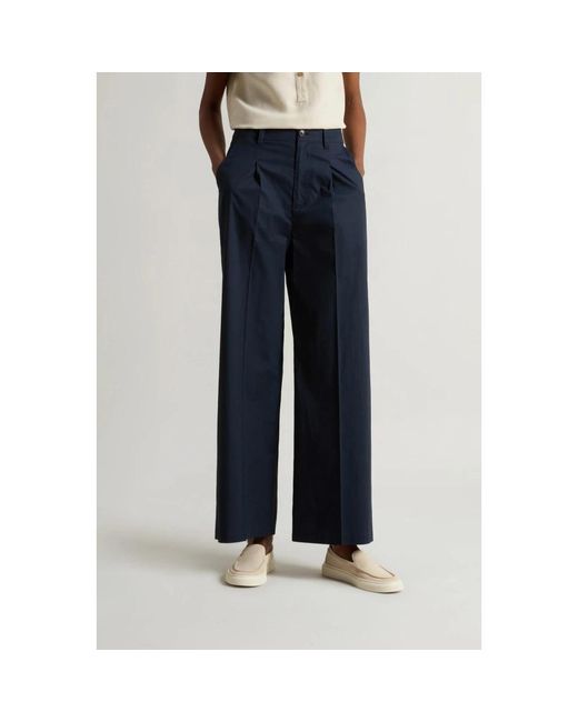 Woolrich Blue Wide Trousers