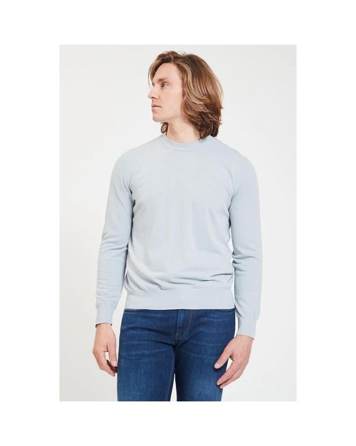 Altea Blue Round-Neck Knitwear for men