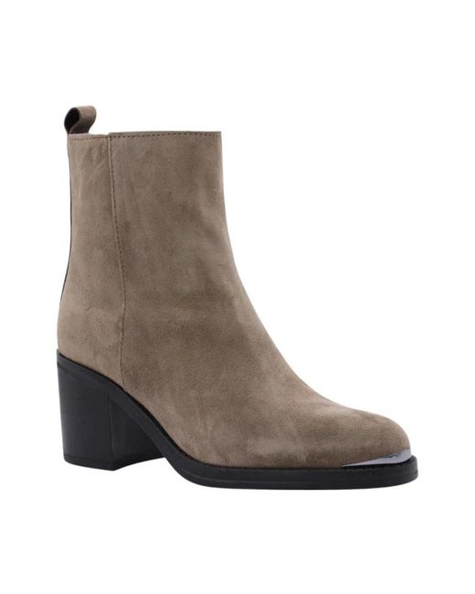 Alpe Brown Heeled Boots