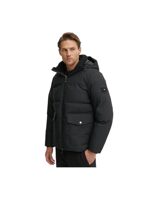 Winter Jackets Tommy Hilfiger de hombre de color Black