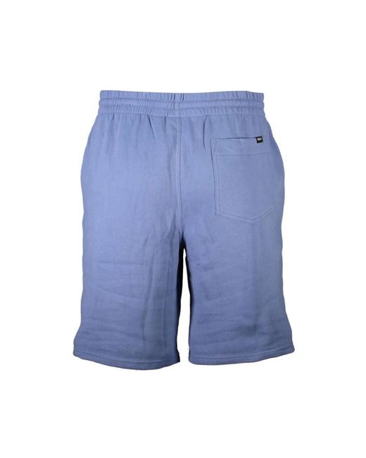 Vans Korte Broeken ,Blauw ,Katoen Blauwe Katoenen Fleece Broek Met Logo in het Blue voor heren