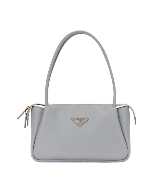 Prada Gray Shoulder Bags