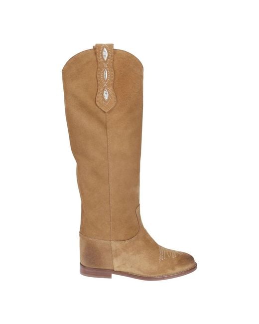Via Roma 15 Brown Cowboy & Biker Boots
