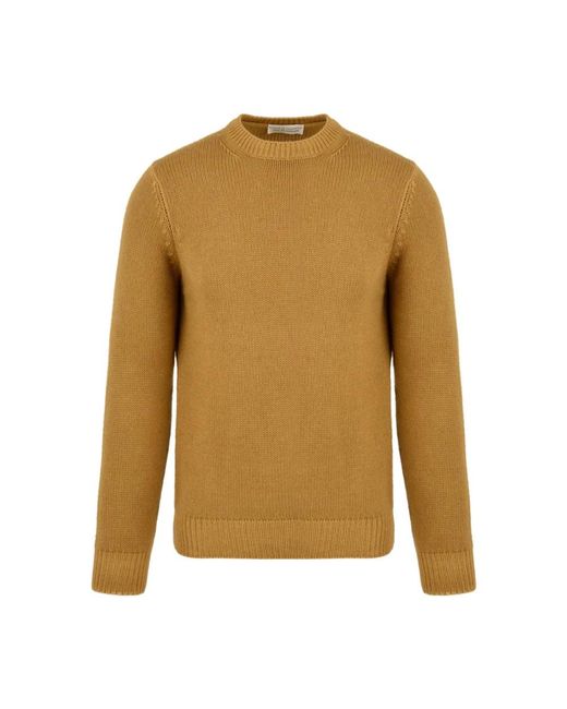 FILIPPO DE LAURENTIIS Brown Round-Neck Knitwear for men
