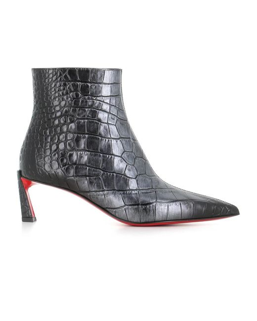 Heeled Boots di Christian Louboutin in Gray