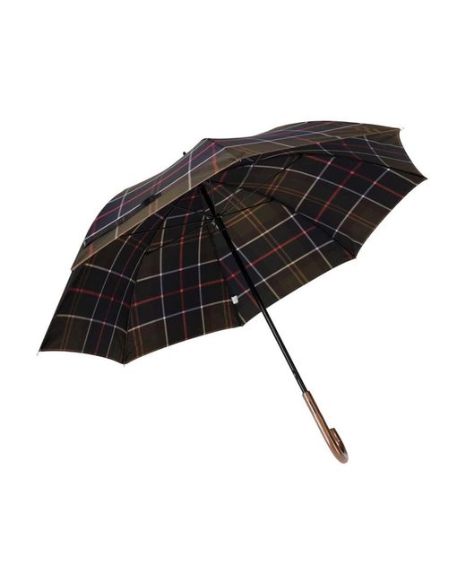 Barbour Accessoires ,Veelkleurig ,Nylon Tartan Walker Umbrella in het Black