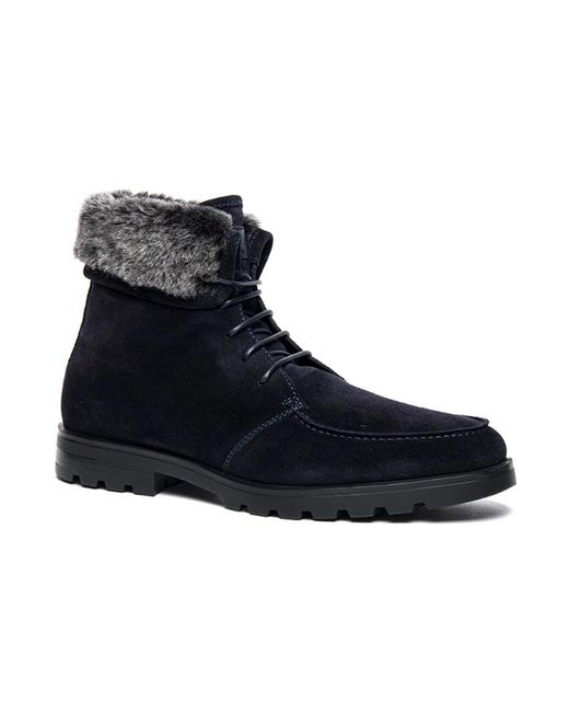 Santoni Black Winter Boots for men