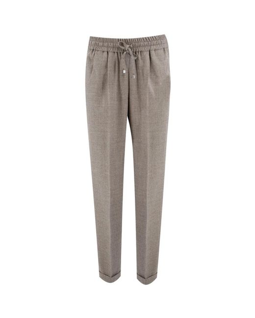 Kiton Elegante Wollen Broek in het Gray