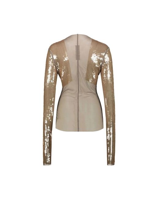 Rick Owens Natural Long Sleeve Tops