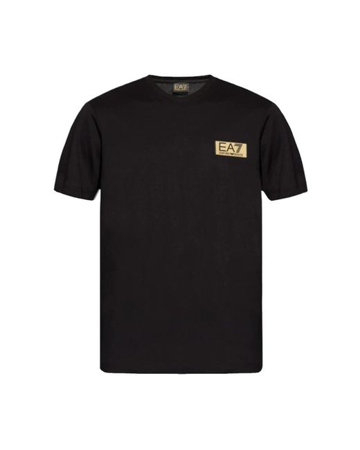 Magliette minimalista a maniche corte di EA7 in Black da Uomo