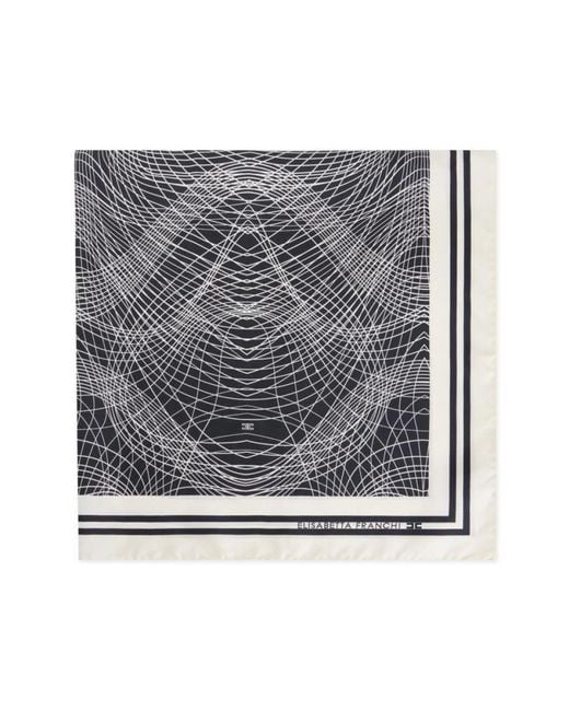 Elisabetta Franchi Gray Silky Scarves