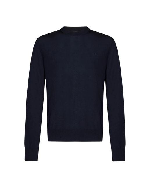 Round-Neck Knitwear DSquared² de hombre de color Blue