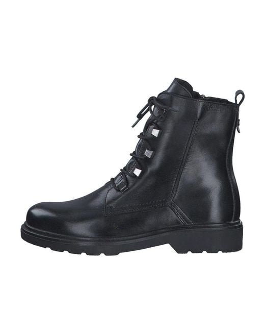 Marco Tozzi Black Lace-Up Boots