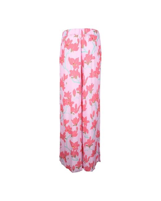 Semicouture Pink Wide Trousers