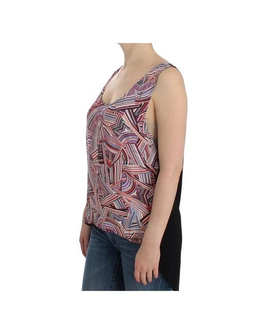 CoSTUME NATIONAL Red Sleeveless Tops