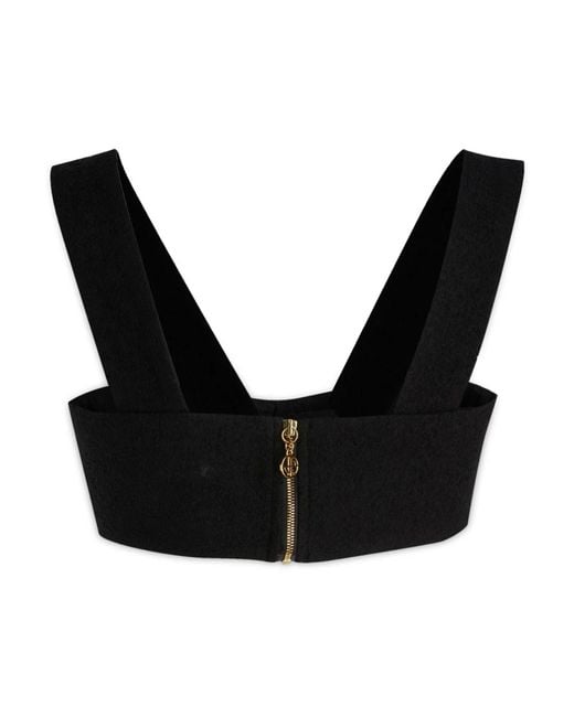 Patou Black Sleeveless Tops