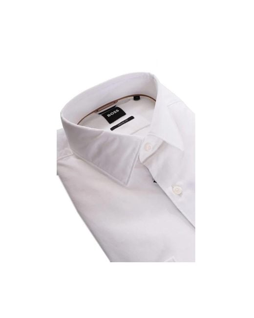 Boss White Formal Shirts for men
