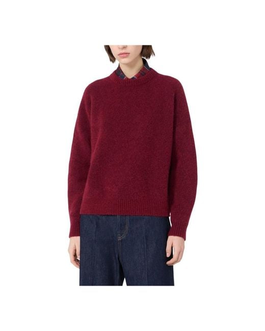 Weekend by Maxmara Red Round-Neck Knitwear