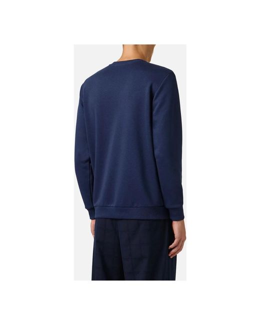 Iceberg Hoodies & Sweatvesten ,Blauw ,Katoen Slim Fit Sweatshirt Met Ronde Hals in het Blue voor heren