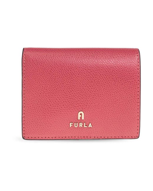 Furla Accessoires ,Roze ,Leer Camelia Compact Wallet S in het Pink