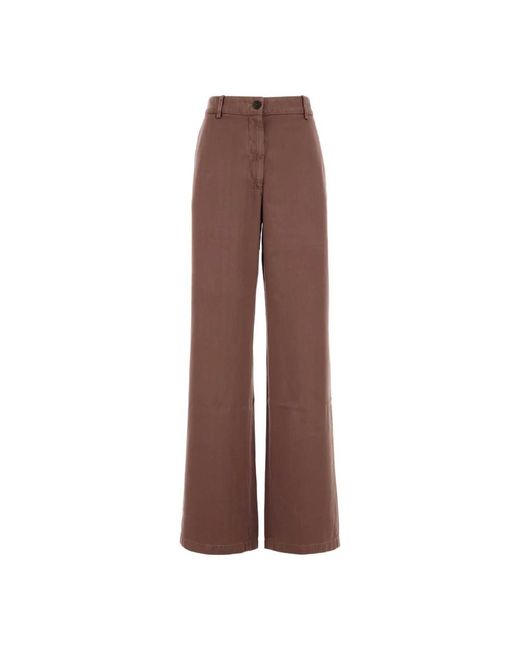 Dries Van Noten Brown Wide Trousers