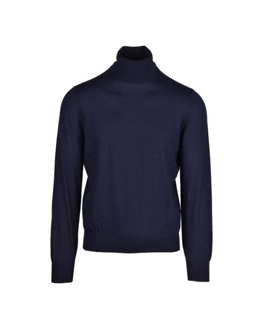 Brunello Cucinelli Radfahrer Wolle Kaschmir Stricktop in Blue für Herren