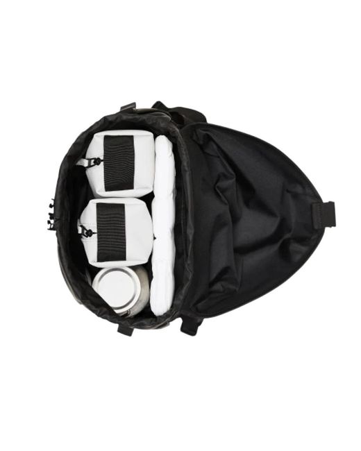 Rains Black Soft abgerundeter bucket rucksack