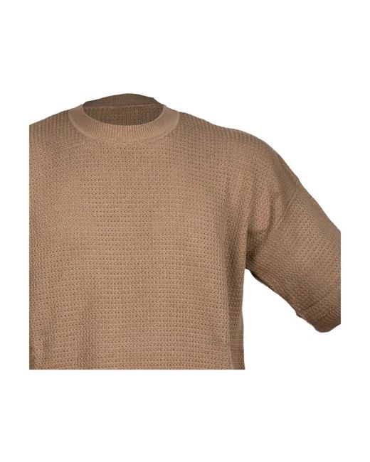 Circolo 1901 Brown Round-Neck Knitwear for men