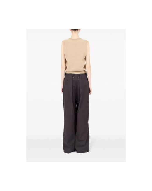 Maison Margiela Natural V-Neck Knitwear