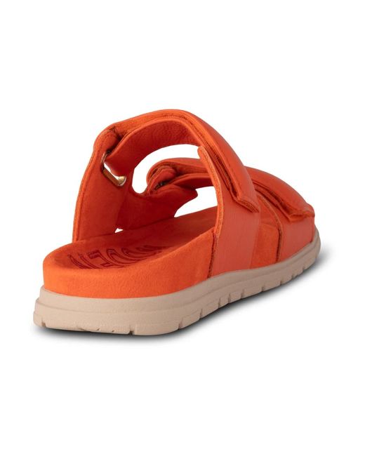 Woden Orange Lisa leather sandalen