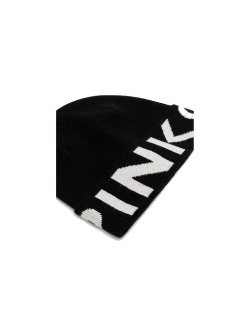 Pinko Accessoires ,Zwart ,Wol Calamaro Beanie in het Black