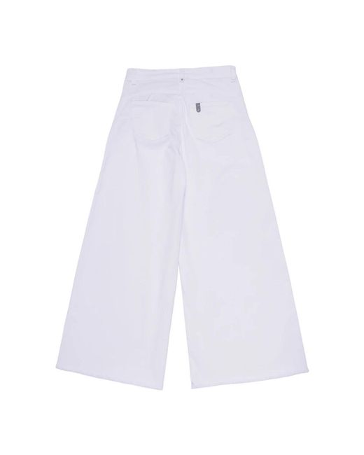 Liu Jo White Wide Trousers