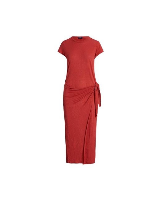 Ralph Lauren Red Midi Dresses