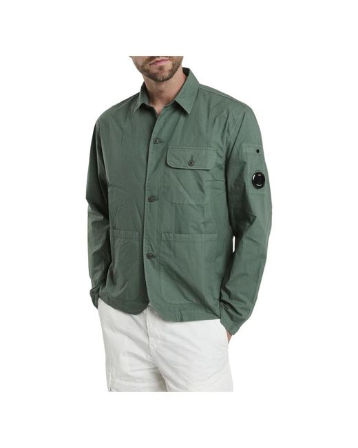 Camicia a maniche lunghe con bottoni di C P Company in Green da Uomo