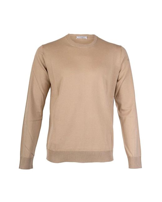 Paolo Pecora Natural Round-Neck Knitwear for men