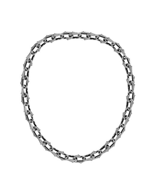 Collana a catena con spine argento di John Richmond in Metallic