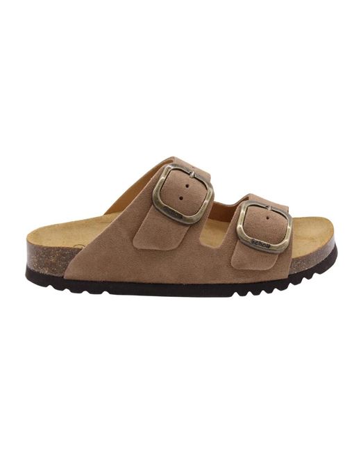Sliders Scholl en coloris Brown