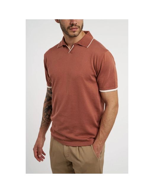 Daniele Fiesoli Red Polo Shirts for men