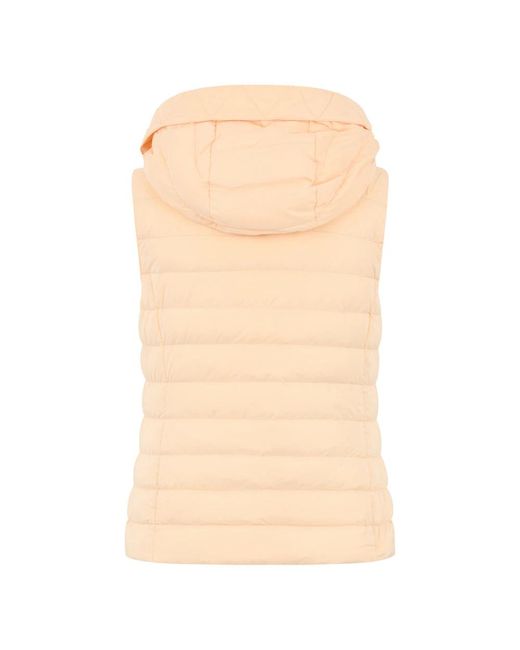 Moorer Jassen ,Roze ,Polyester Tinnari Gewatteerd Gilet in het Natural