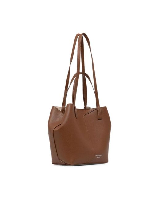 Emporio Armani Brown Shopping Bags