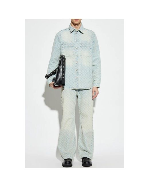 M I S B H V Denimhemd mit monogramm in Blue für Herren