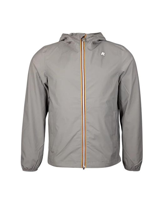K-Way Gray Light Jackets for men