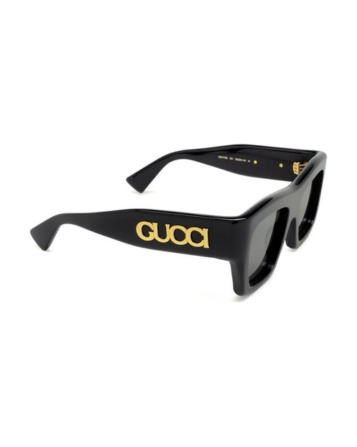 Gucci Black Schwarze quadratische sonnenbrille gg1772s 001