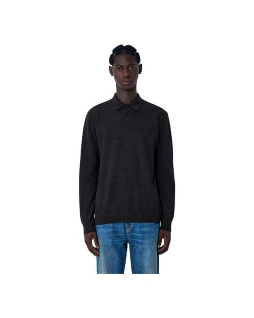 Maison Margiela Black Polo Shirts for men