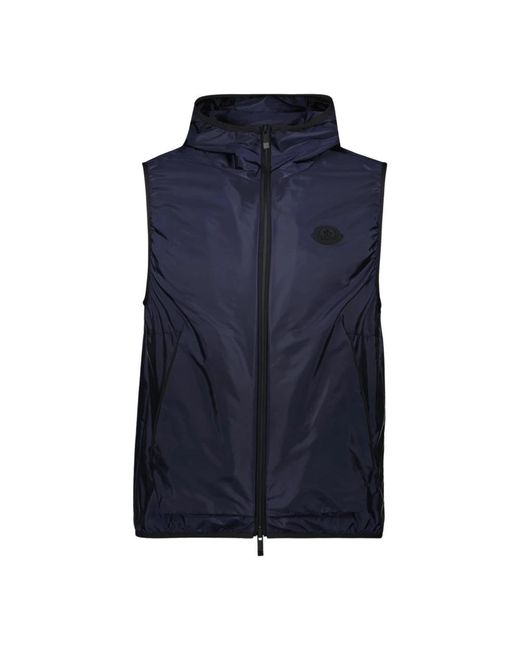 Moncler Jassen ,Blauw ,Nylon Moderne Mouwloze Vest Moretan in het Blue voor heren