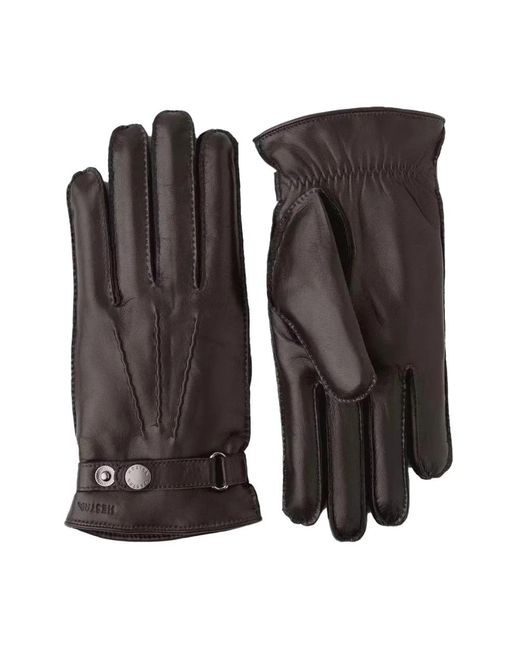 Hestra Black Gloves for men