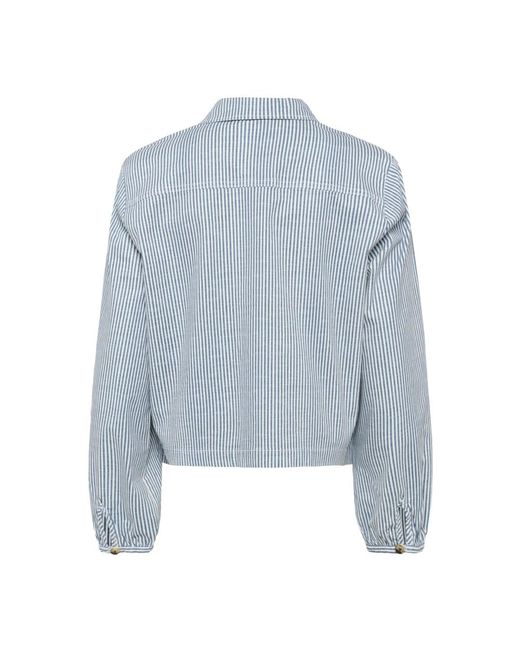 Cream Blue Light Jackets