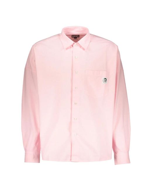 DIESEL Pink Casual Shirts for men
