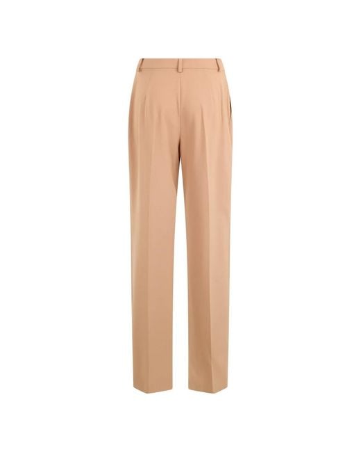 Alberta Ferretti Natural Straight Trousers